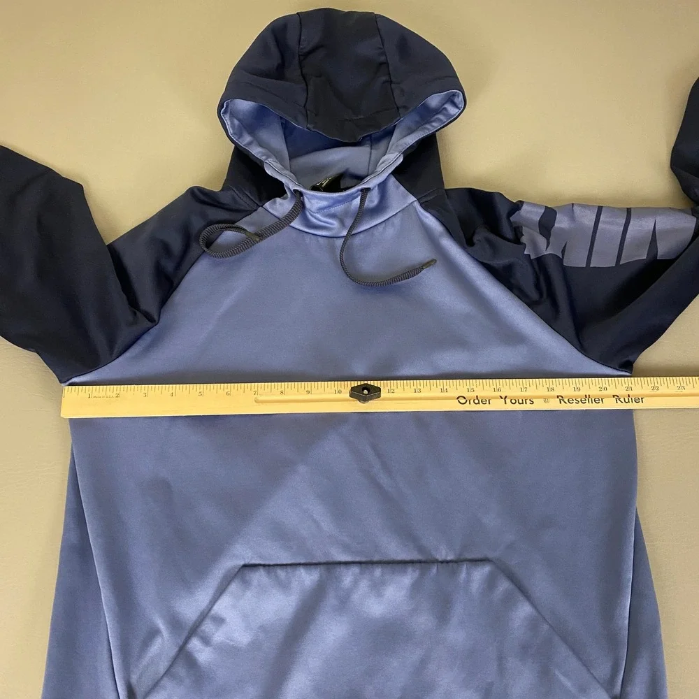 Nike Dri-FIT Pullover Hoodie Mens Medium Blue Gray Athletic Training‎ Sweatshirt